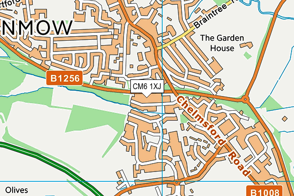 CM6 1XJ map - OS VectorMap District (Ordnance Survey) CM6 1XJ map - OS VectorMap District (Ordnance Survey)