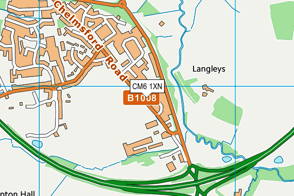 CM6 1XN map - OS VectorMap District (Ordnance Survey)