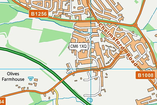CM6 1XQ map - OS VectorMap District (Ordnance Survey) CM6 1XQ map - OS VectorMap District (Ordnance Survey)