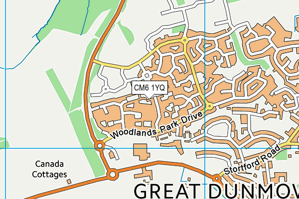 CM6 1YQ map - OS VectorMap District (Ordnance Survey) CM6 1YQ map - OS VectorMap District (Ordnance Survey)