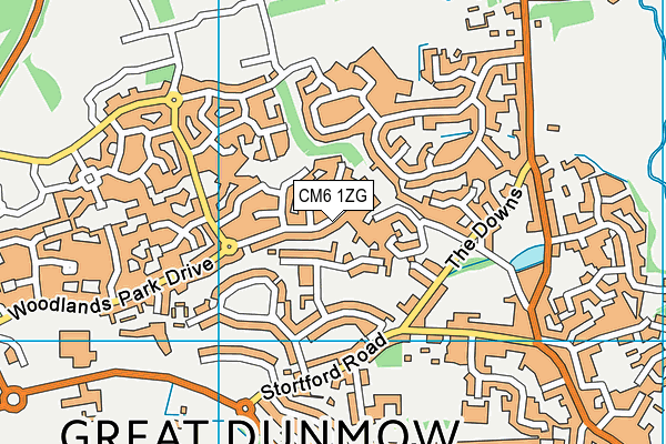 CM6 1ZG map - OS VectorMap District (Ordnance Survey) CM6 1ZG map - OS VectorMap District (Ordnance Survey)