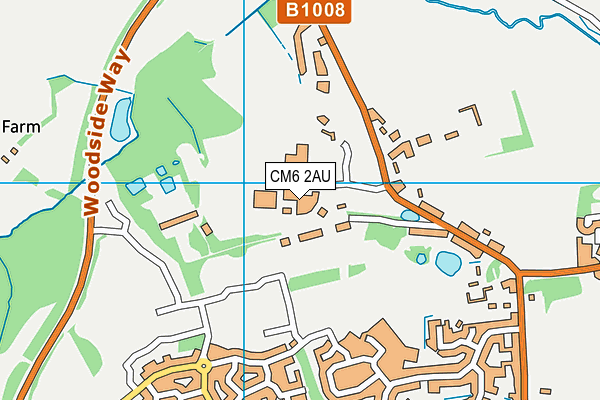 CM6 2AU map - OS VectorMap District (Ordnance Survey) CM6 2AU map - OS VectorMap District (Ordnance Survey)