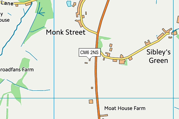 CM6 2NS map - OS VectorMap District (Ordnance Survey) CM6 2NS map - OS VectorMap District (Ordnance Survey)