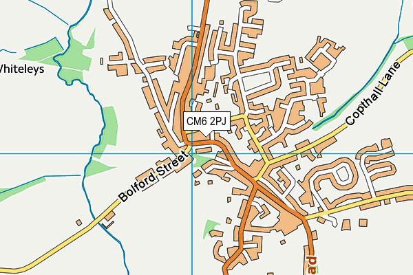 CM6 2PJ map - OS VectorMap District (Ordnance Survey) CM6 2PJ map - OS VectorMap District (Ordnance Survey)
