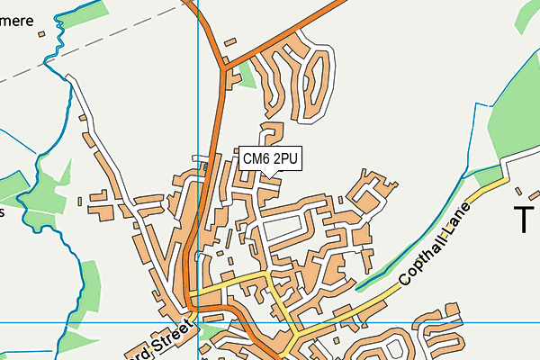 CM6 2PU map - OS VectorMap District (Ordnance Survey) CM6 2PU map - OS VectorMap District (Ordnance Survey)