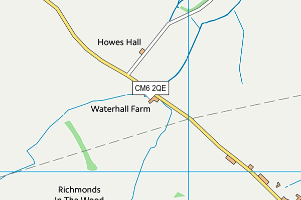 CM6 2QE map - OS VectorMap District (Ordnance Survey) CM6 2QE map - OS VectorMap District (Ordnance Survey)
