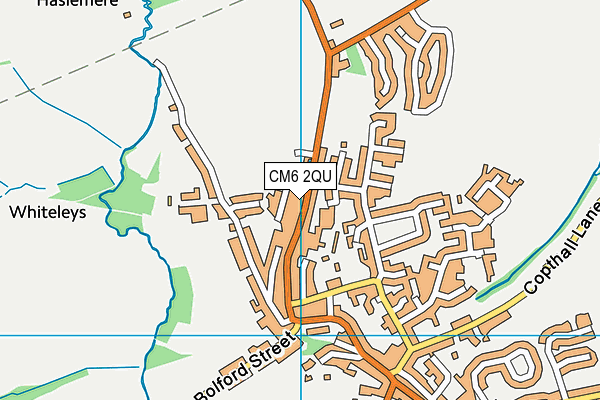 CM6 2QU map - OS VectorMap District (Ordnance Survey) CM6 2QU map - OS VectorMap District (Ordnance Survey)