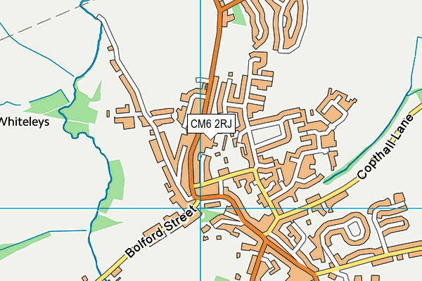 CM6 2RJ map - OS VectorMap District (Ordnance Survey) CM6 2RJ map - OS VectorMap District (Ordnance Survey)