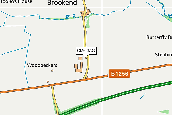 CM6 3AG map - OS VectorMap District (Ordnance Survey) CM6 3AG map - OS VectorMap District (Ordnance Survey)