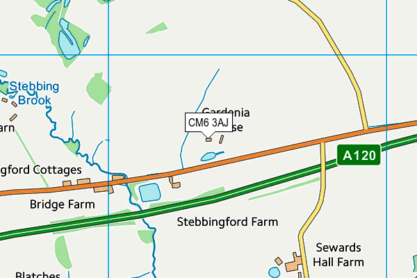 CM6 3AJ map - OS VectorMap District (Ordnance Survey) CM6 3AJ map - OS VectorMap District (Ordnance Survey)