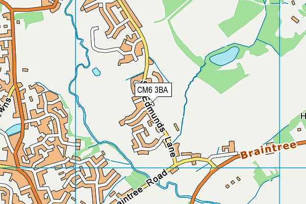 CM6 3BA map - OS VectorMap District (Ordnance Survey) CM6 3BA map - OS VectorMap District (Ordnance Survey)