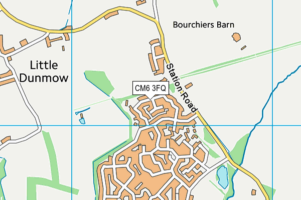 CM6 3FQ map - OS VectorMap District (Ordnance Survey)
