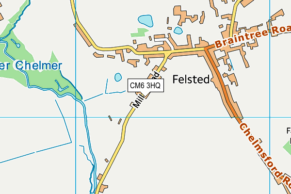 CM6 3HQ map - OS VectorMap District (Ordnance Survey)