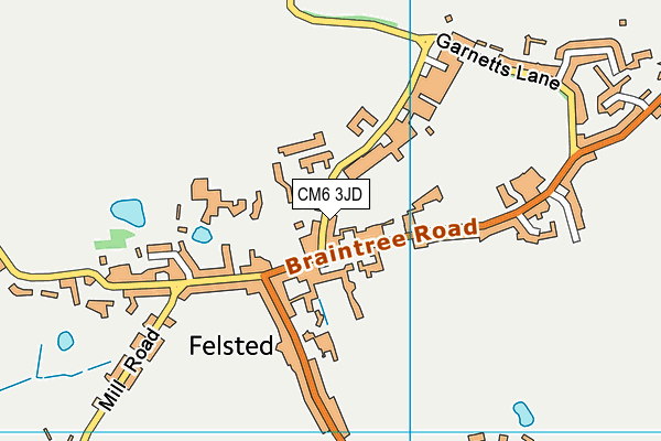 CM6 3JD map - OS VectorMap District (Ordnance Survey) CM6 3JD map - OS VectorMap District (Ordnance Survey)