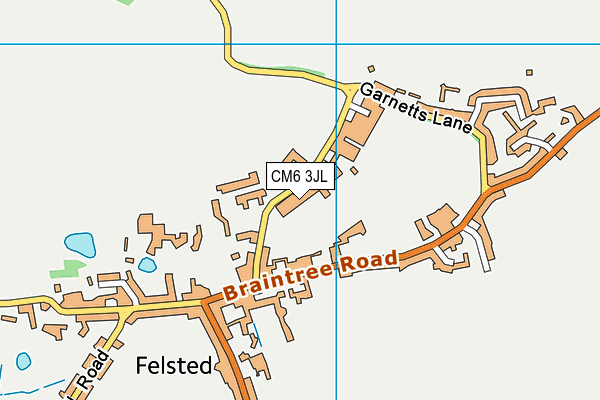 CM6 3JL map - OS VectorMap District (Ordnance Survey) CM6 3JL map - OS VectorMap District (Ordnance Survey)
