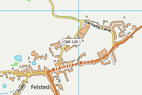 CM6 3JW map - OS VectorMap District (Ordnance Survey) CM6 3JW map - OS VectorMap District (Ordnance Survey)