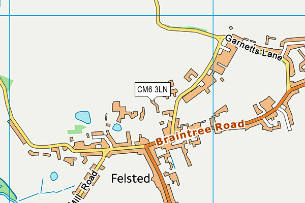 CM6 3LN map - OS VectorMap District (Ordnance Survey) CM6 3LN map - OS VectorMap District (Ordnance Survey)