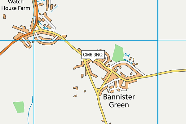 CM6 3NQ map - OS VectorMap District (Ordnance Survey) CM6 3NQ map - OS VectorMap District (Ordnance Survey)