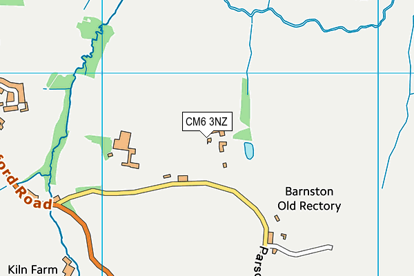 CM6 3NZ map - OS VectorMap District (Ordnance Survey) CM6 3NZ map - OS VectorMap District (Ordnance Survey)