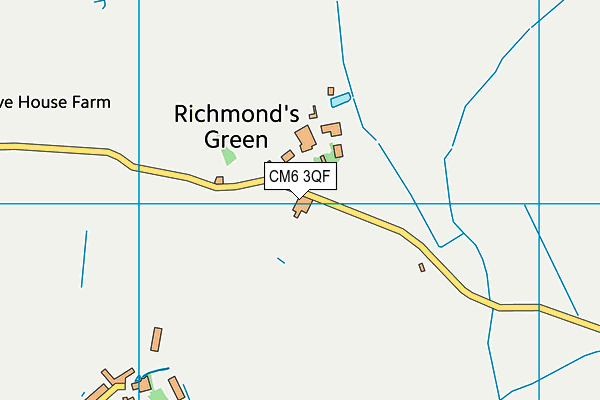 CM6 3QF map - OS VectorMap District (Ordnance Survey) CM6 3QF map - OS VectorMap District (Ordnance Survey)