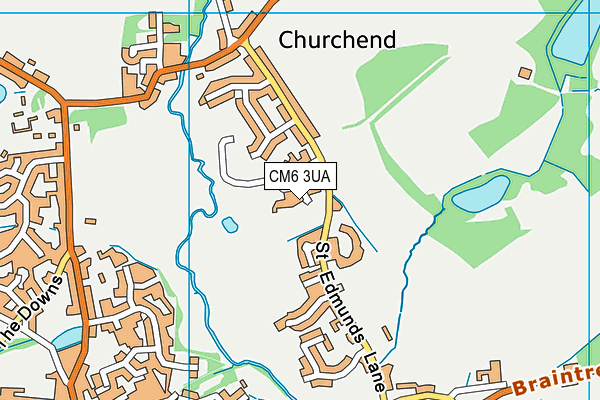 CM6 3UA map - OS VectorMap District (Ordnance Survey) CM6 3UA map - OS VectorMap District (Ordnance Survey)