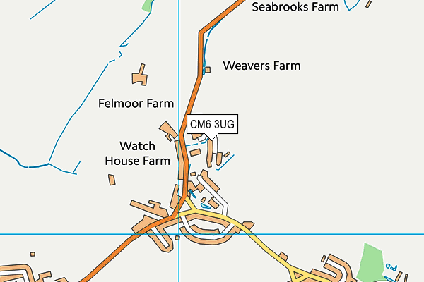 CM6 3UG map - OS VectorMap District (Ordnance Survey) CM6 3UG map - OS VectorMap District (Ordnance Survey)