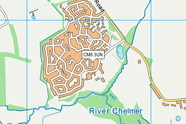 CM6 3UN map - OS VectorMap District (Ordnance Survey) CM6 3UN map - OS VectorMap District (Ordnance Survey)