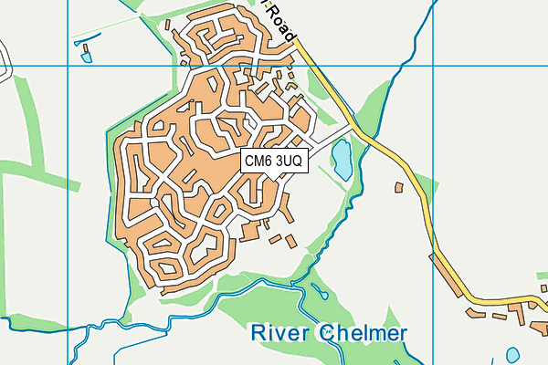 CM6 3UQ map - OS VectorMap District (Ordnance Survey) CM6 3UQ map - OS VectorMap District (Ordnance Survey)