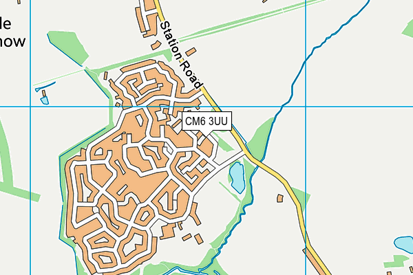 CM6 3UU map - OS VectorMap District (Ordnance Survey) CM6 3UU map - OS VectorMap District (Ordnance Survey)