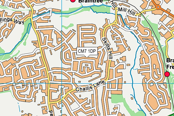 CM7 1DP map - OS VectorMap District (Ordnance Survey) CM7 1DP map - OS VectorMap District (Ordnance Survey)