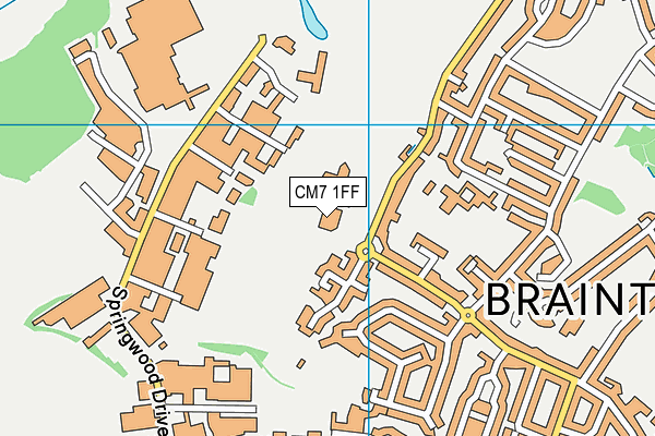 CM7 1FF map - OS VectorMap District (Ordnance Survey) CM7 1FF map - OS VectorMap District (Ordnance Survey)