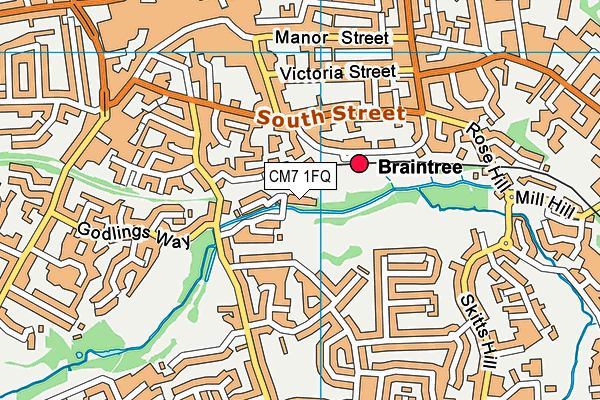 CM7 1FQ map - OS VectorMap District (Ordnance Survey) CM7 1FQ map - OS VectorMap District (Ordnance Survey)