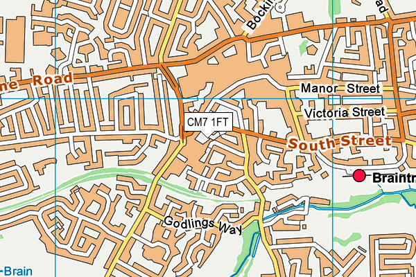 CM7 1FT map - OS VectorMap District (Ordnance Survey) CM7 1FT map - OS VectorMap District (Ordnance Survey)