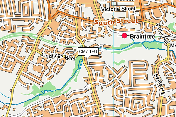 CM7 1FU map - OS VectorMap District (Ordnance Survey) CM7 1FU map - OS VectorMap District (Ordnance Survey)
