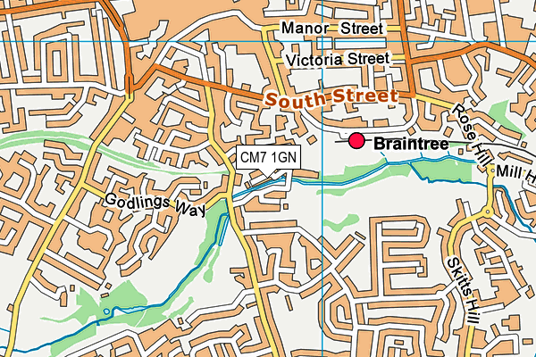 CM7 1GN map - OS VectorMap District (Ordnance Survey) CM7 1GN map - OS VectorMap District (Ordnance Survey)