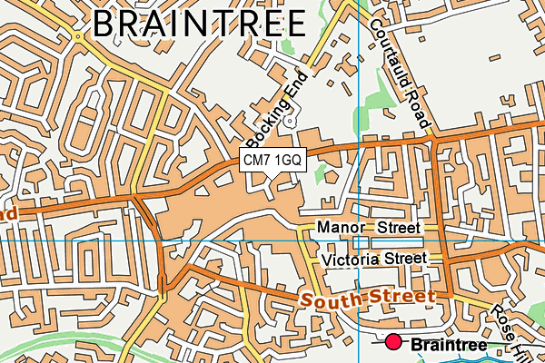 CM7 1GQ map - OS VectorMap District (Ordnance Survey) CM7 1GQ map - OS VectorMap District (Ordnance Survey)