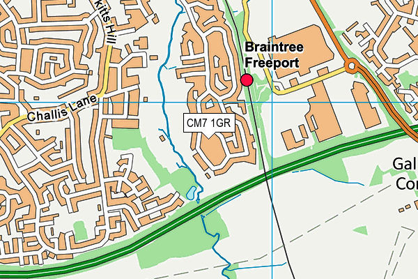 CM7 1GR map - OS VectorMap District (Ordnance Survey) CM7 1GR map - OS VectorMap District (Ordnance Survey)