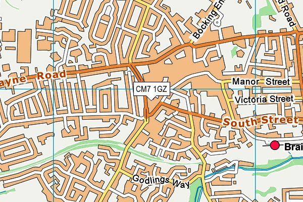 CM7 1GZ map - OS VectorMap District (Ordnance Survey) CM7 1GZ map - OS VectorMap District (Ordnance Survey)