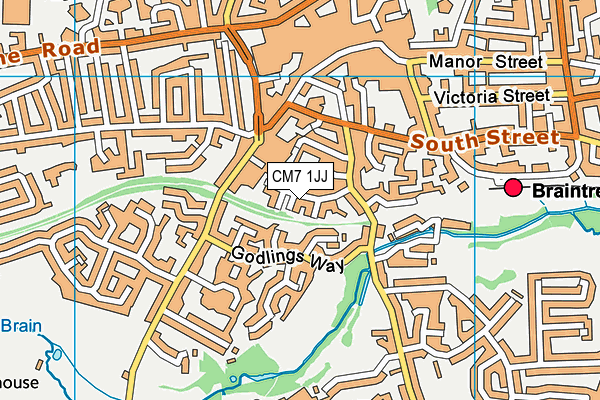 CM7 1JJ map - OS VectorMap District (Ordnance Survey) CM7 1JJ map - OS VectorMap District (Ordnance Survey)