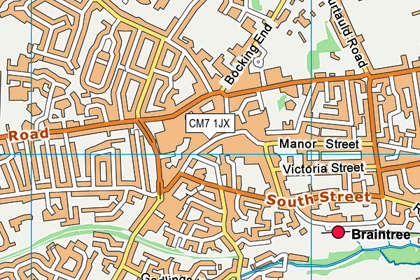CM7 1JX map - OS VectorMap District (Ordnance Survey) CM7 1JX map - OS VectorMap District (Ordnance Survey)
