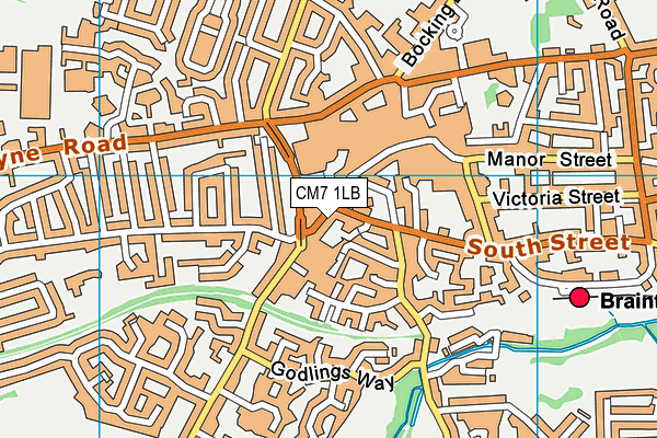 CM7 1LB map - OS VectorMap District (Ordnance Survey) CM7 1LB map - OS VectorMap District (Ordnance Survey)