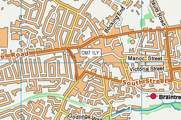 CM7 1LY map - OS VectorMap District (Ordnance Survey) CM7 1LY map - OS VectorMap District (Ordnance Survey)