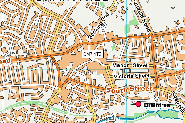 CM7 1TZ map - OS VectorMap District (Ordnance Survey) CM7 1TZ map - OS VectorMap District (Ordnance Survey)