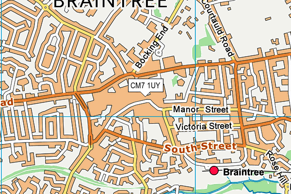 CM7 1UY map - OS VectorMap District (Ordnance Survey) CM7 1UY map - OS VectorMap District (Ordnance Survey)