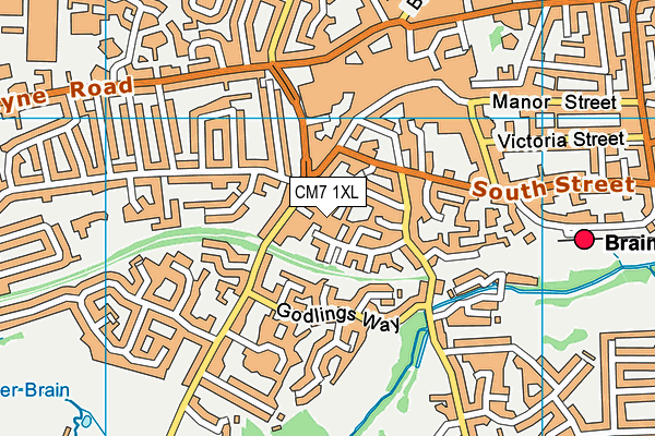 CM7 1XL map - OS VectorMap District (Ordnance Survey) CM7 1XL map - OS VectorMap District (Ordnance Survey)