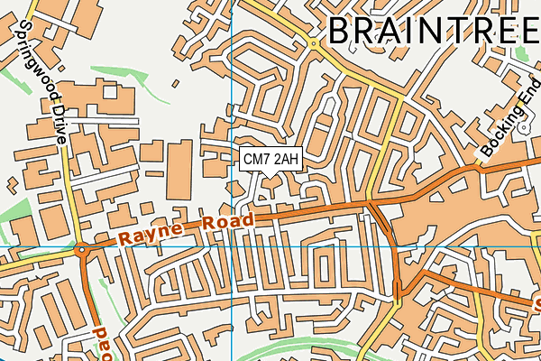 CM7 2AH map - OS VectorMap District (Ordnance Survey) CM7 2AH map - OS VectorMap District (Ordnance Survey)