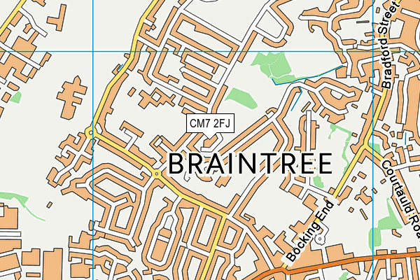 CM7 2FJ map - OS VectorMap District (Ordnance Survey) CM7 2FJ map - OS VectorMap District (Ordnance Survey)