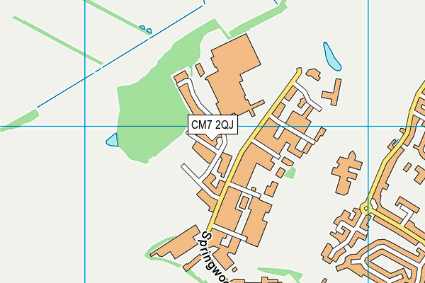 CM7 2QJ map - OS VectorMap District (Ordnance Survey) CM7 2QJ map - OS VectorMap District (Ordnance Survey)
