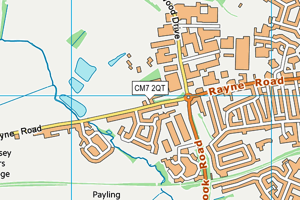 CM7 2QT map - OS VectorMap District (Ordnance Survey) CM7 2QT map - OS VectorMap District (Ordnance Survey)