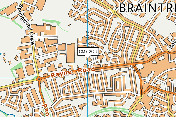 CM7 2QU map - OS VectorMap District (Ordnance Survey) CM7 2QU map - OS VectorMap District (Ordnance Survey)